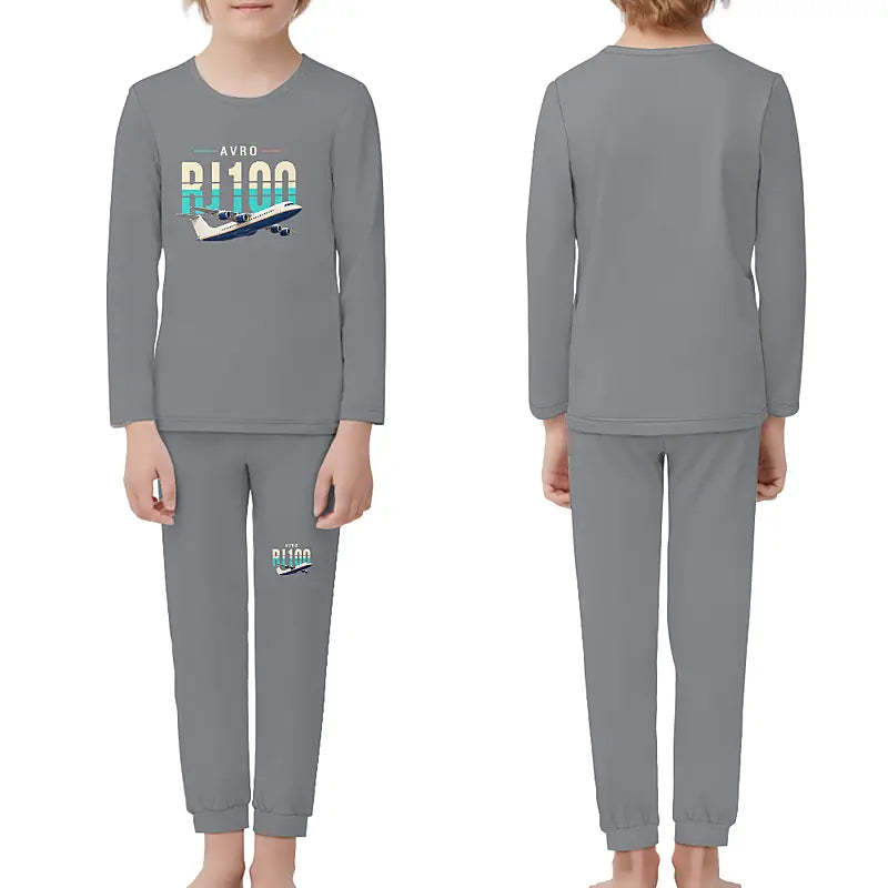 Avro RJ100 - Children Pajamas - Original Chest - Gray