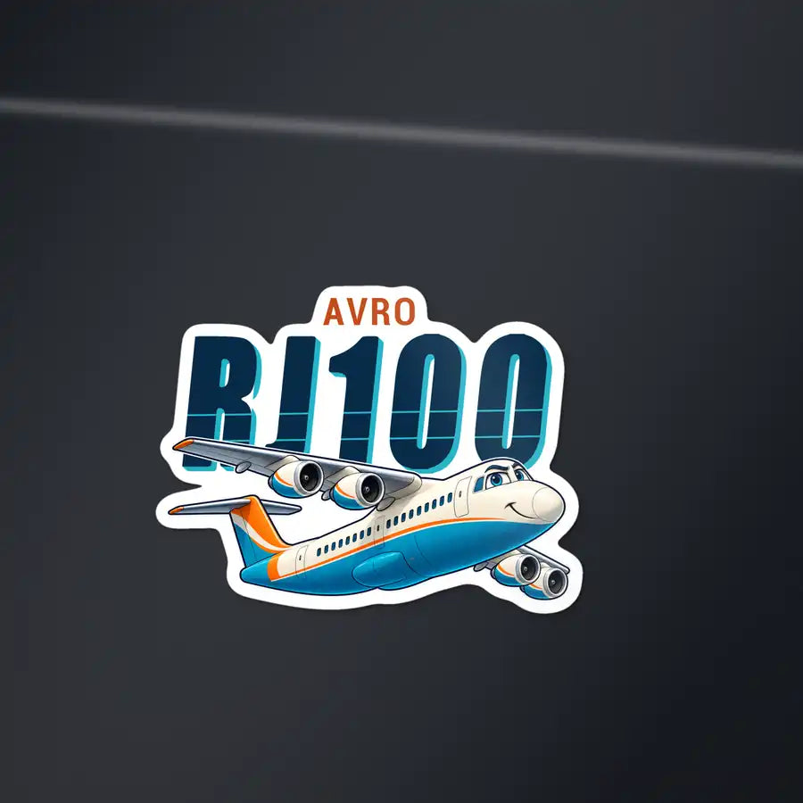Avro RJ100 - Cartoon Die-Cut - Die-Cut - Dark Car