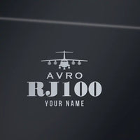 Thumbnail for Avro RJ100 - Heritage Die-Cut - Silver + Name - Die-Cut - Close-up