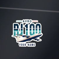 Thumbnail for Avro RJ100 - Original Die-Cut + Name - Die-Cut - Dark Car