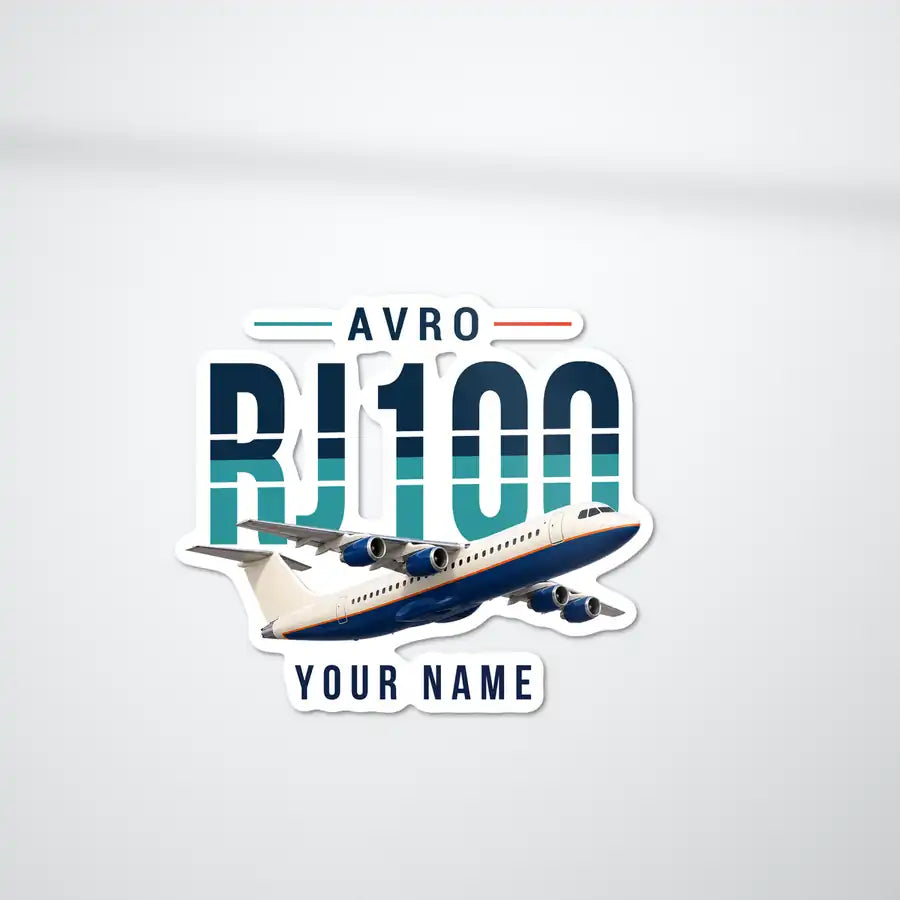 Avro RJ100 - Original Die-Cut + Name - Die-Cut - White Car