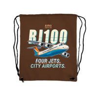 Thumbnail for Avro RJ100 - Drawstring Bag - Cartoon - Brown