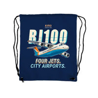 Thumbnail for Avro RJ100 - Drawstring Bag - Cartoon - Dark Blue