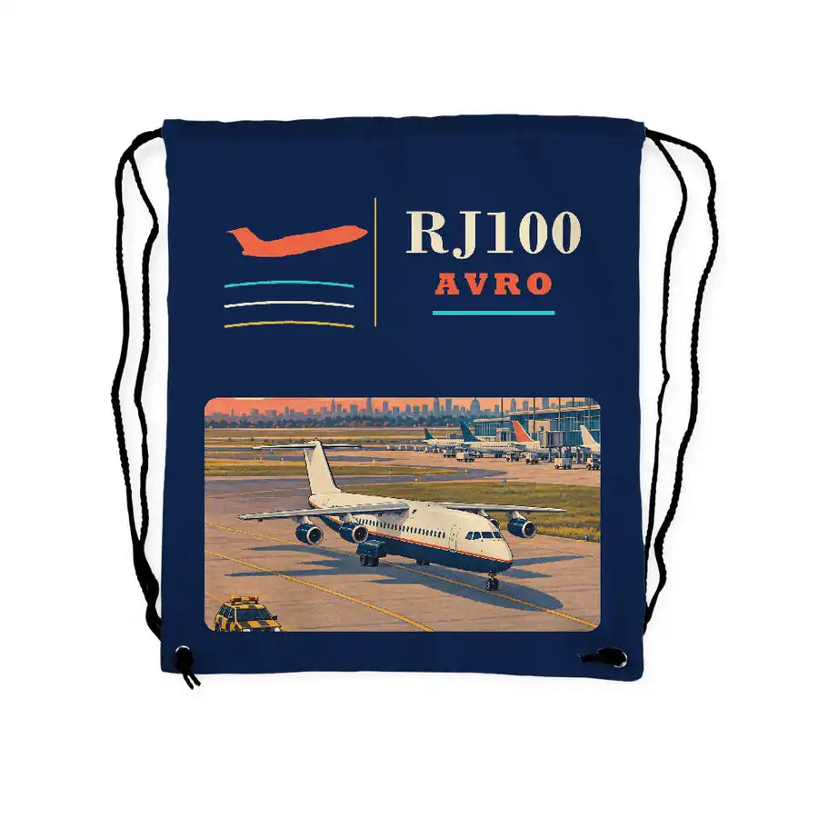 Avro RJ100 - Drawstring Bag - Classic - Dark Blue