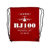 Thumbnail for Avro RJ100 - Drawstring Bag - Heritage - Red