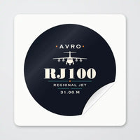 Thumbnail for Avro RJ100 - Heritage - Circle Sticker - Peel