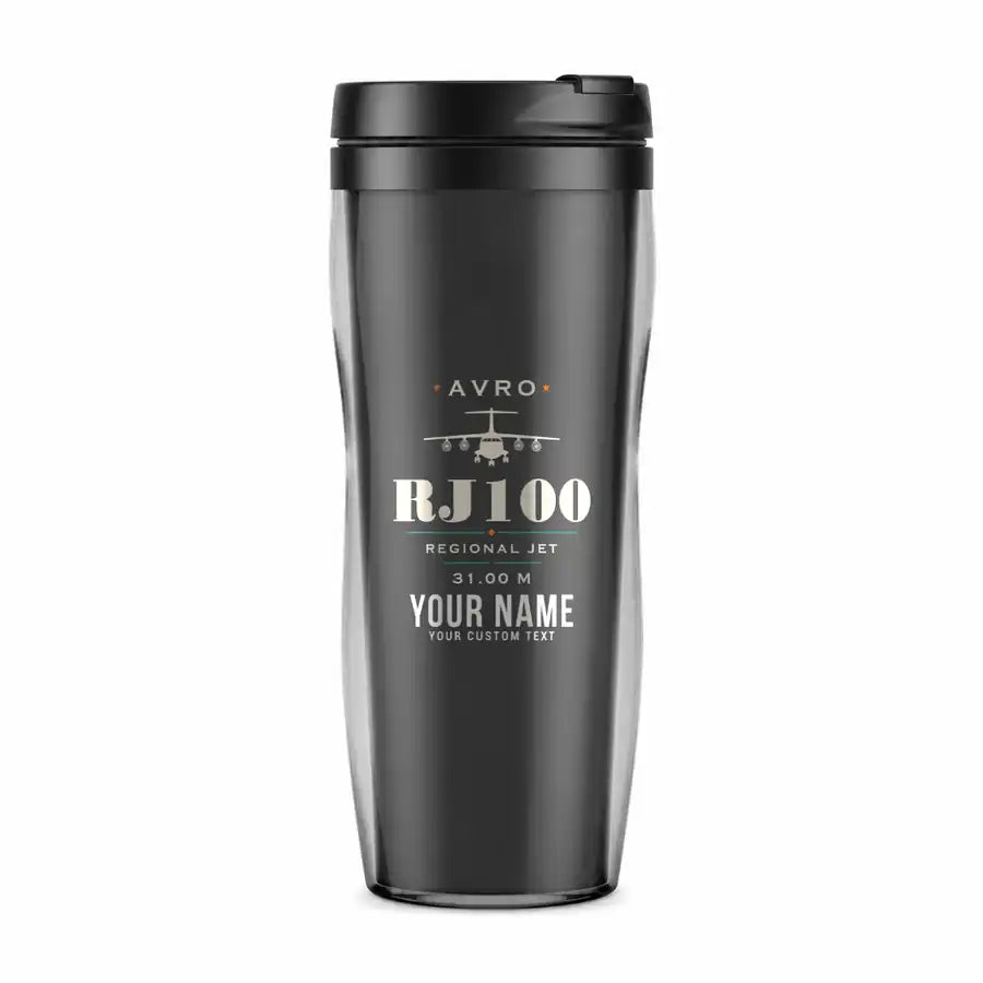 Avro RJ100 - Heritage + Name - Plastic (No Holder) - Gray