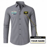 Thumbnail for Avro RJ100 - Long Sleeve Shirt - Original - Gray + NAME