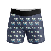 Thumbnail for Avro RJ100 - Men Boxers - Cartoon Pattern - Navy Blue