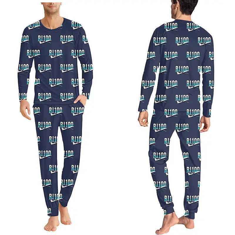 Avro RJ100 - Men Pajamas - Original Pattern - Navy Blue