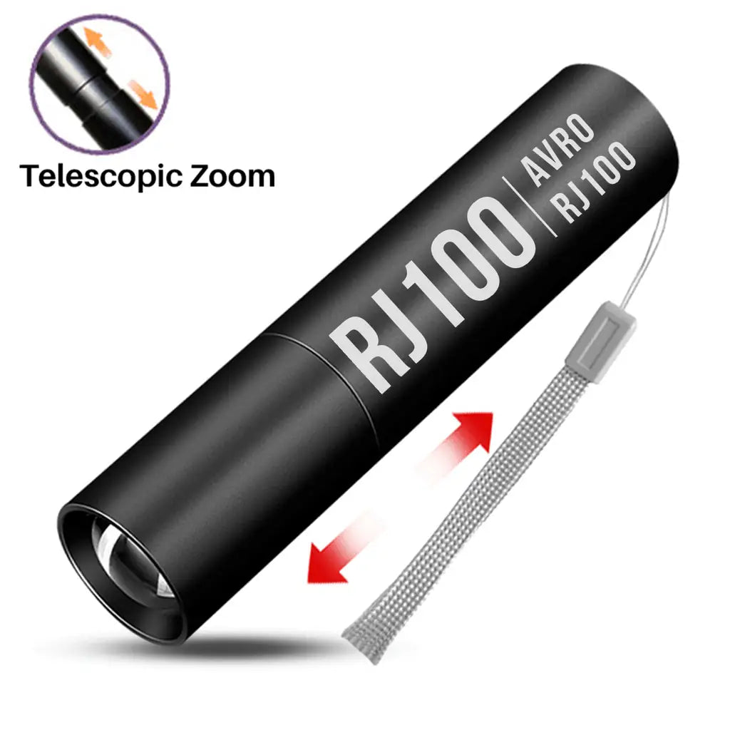 Avro RJ100 - Mini LED Flashlight - Tag - Black