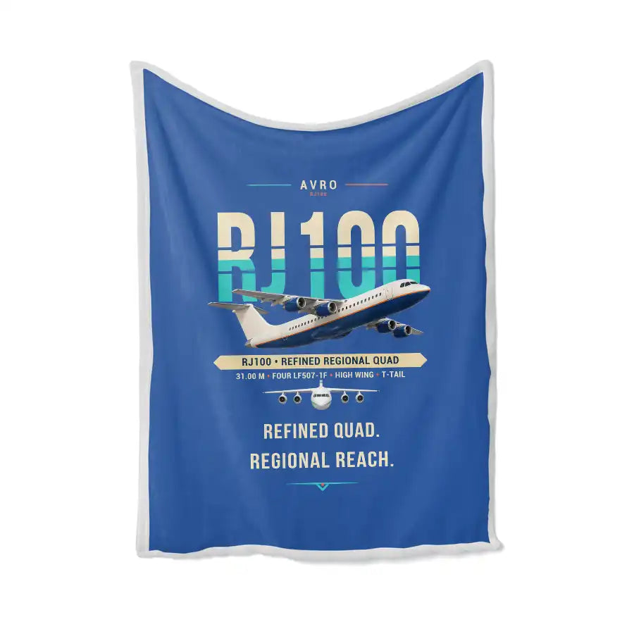 Avro RJ100 - Original - Blanket - Blue