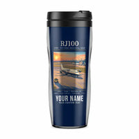 Thumbnail for Avro RJ100 - Poster + Name - Plastic (No Holder) - Dark Blue