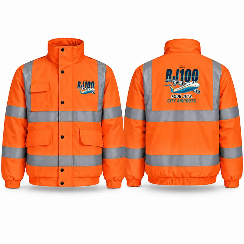 Avro RJ100 Reflective Winter Jackets - Cartoon - Orange