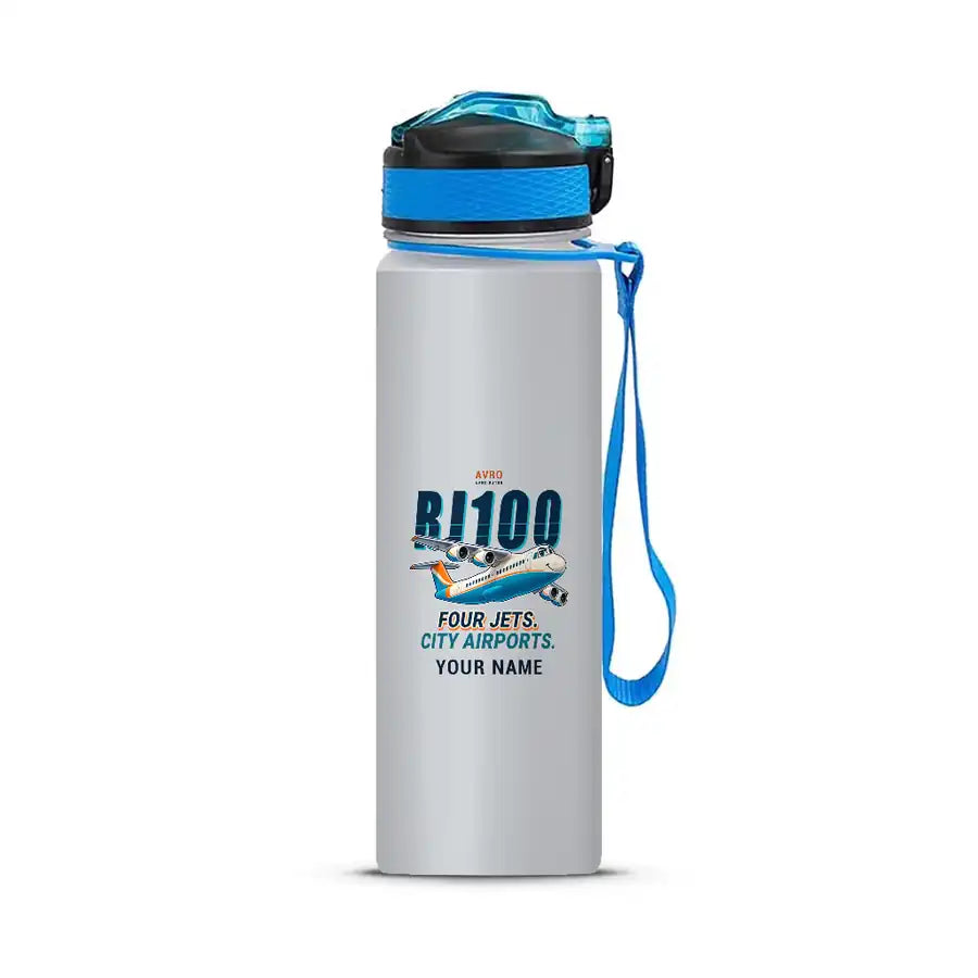 Avro RJ100 - Sports Kettle - Cartoon + Name - Light Gray