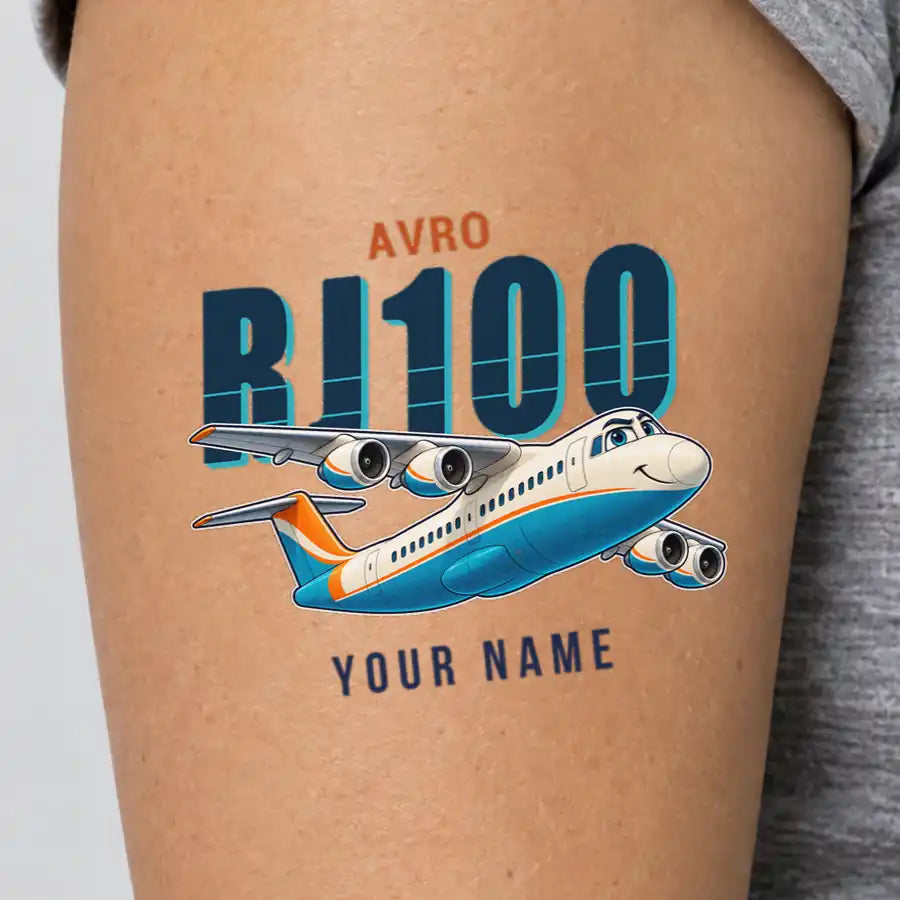 Avro RJ100 - Tattoo - Cartoon + Name