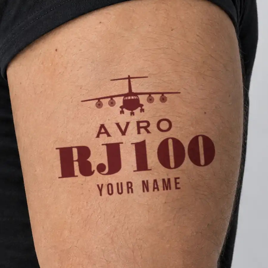 Avro RJ100 - Tattoo - Heritage Burgundy + Name - Man