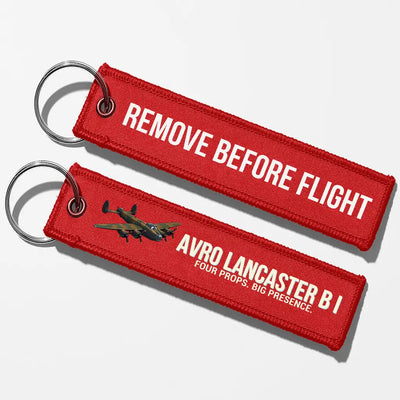 Cartoon Avro Lancaster B I Aviator Key Chains - Red - Remove Before Flight
