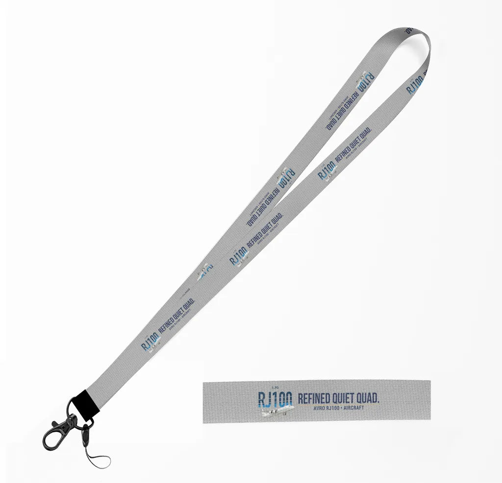 Avro RJ100 lanyard - light gray