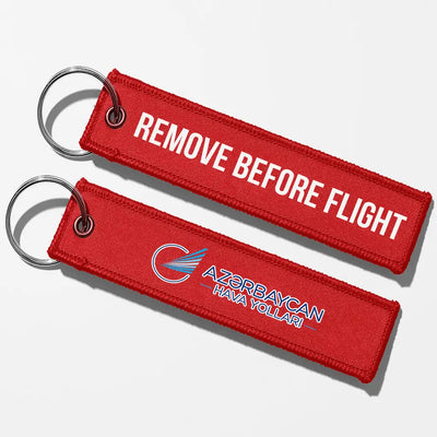 Azerbaijan Airlines Crew & Staff Tag Key Chains - Red - Remove Before Flight