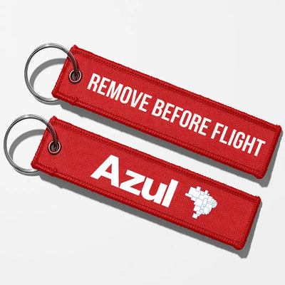 Azul Airlines Crew & Staff Tag Key Chains - Red - Remove Before Flight