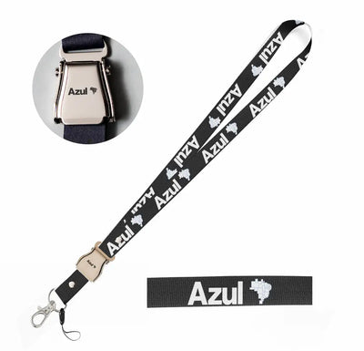Azul Airlines seat belt lanyard - black