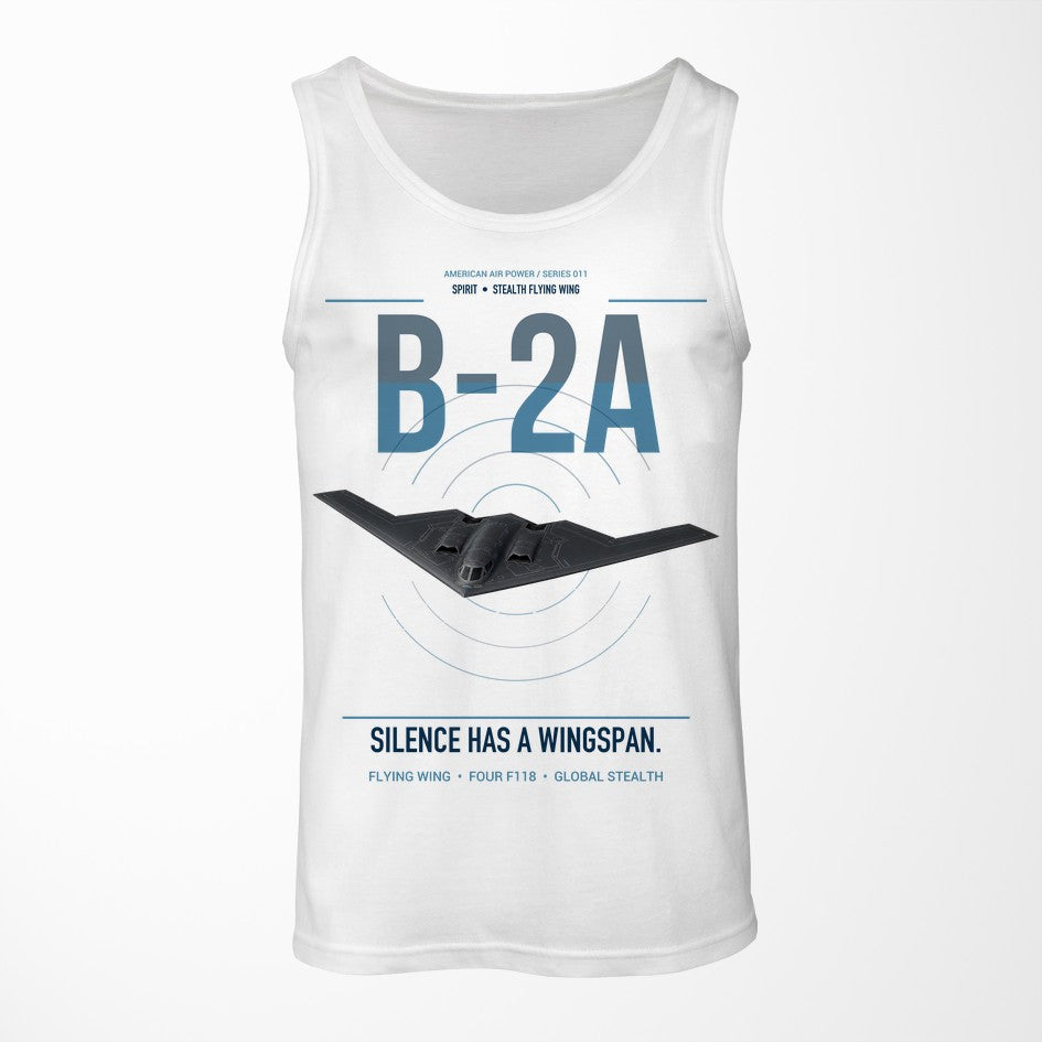 B-2A Spirit design on white tank top