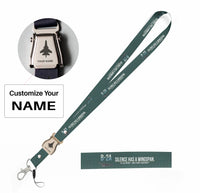 Thumbnail for B-2A Spirit seat belt lanyard - dark green with name