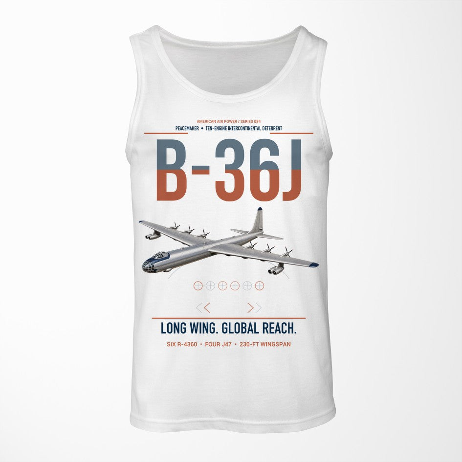 B-36J Peacemaker design on white tank top
