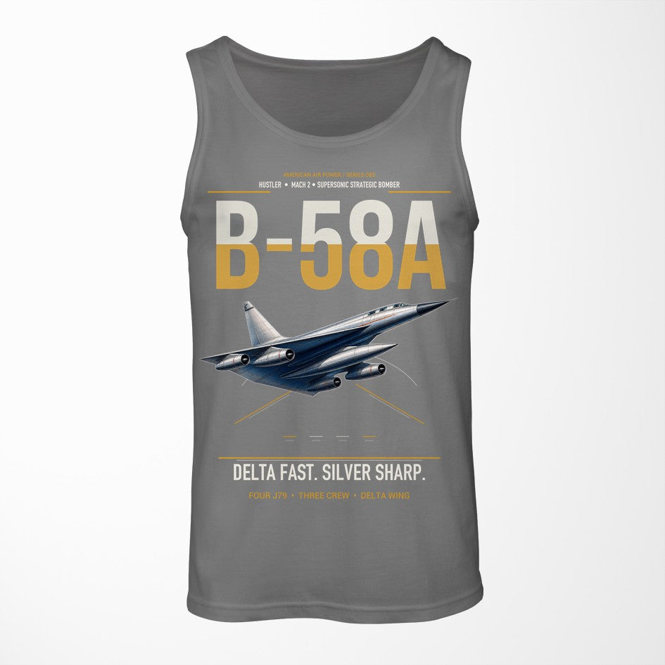 B-58A Hustler design on gray tank top