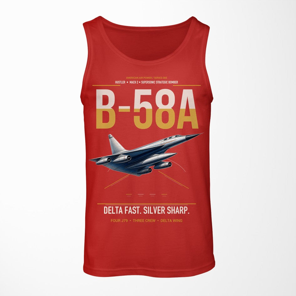B-58A Hustler design on red tank top