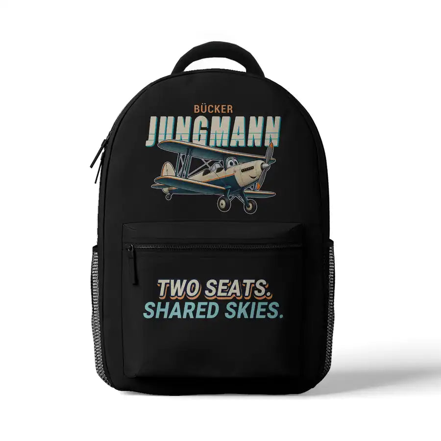 Bücker Bü 131 Jungmann - 3D Backpack - Cartoon - Black
