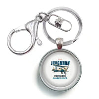 Thumbnail for Bücker Bü 131 Jungmann - Cartoon - Circle Key Chain - White