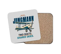 Thumbnail for Bücker Bü 131 Jungmann - Cartoon - Coaster - Light Gray