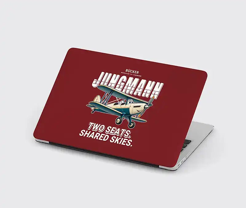 Bücker Bü 131 Jungmann - Cartoon - MacBook Case - Dark Red