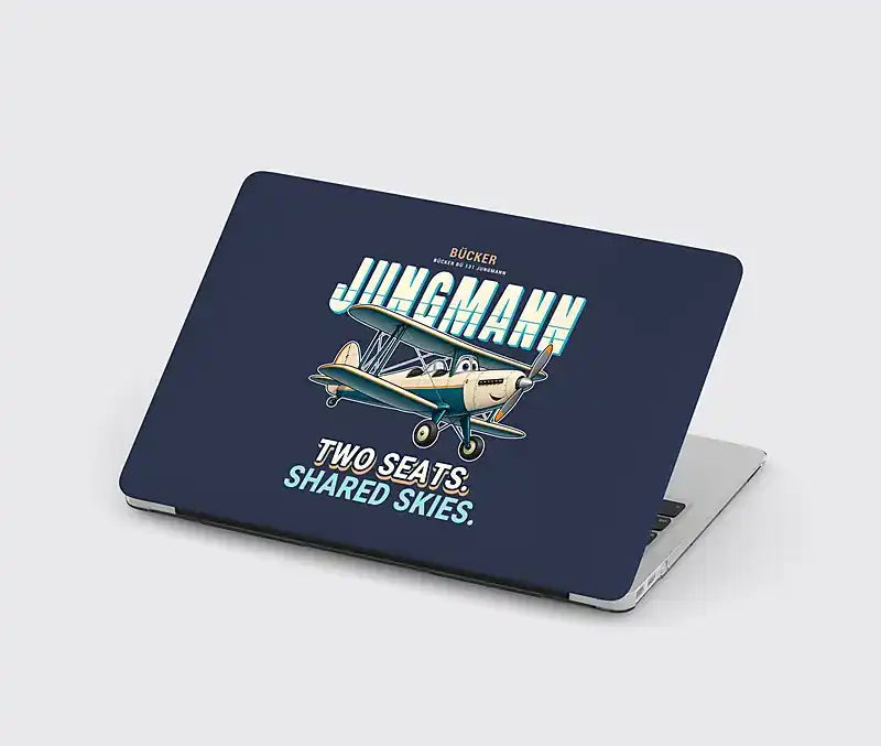 Bücker Bü 131 Jungmann - Cartoon - MacBook Case - Navy Blue