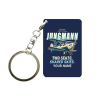 Thumbnail for Bücker Bü 131 Jungmann - Cartoon + Name - Key Chain - Navy Blue