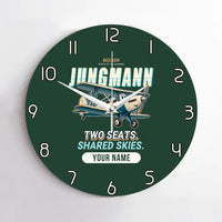 Thumbnail for Bücker Bü 131 Jungmann - Cartoon + Name - No Frame - Dark Green