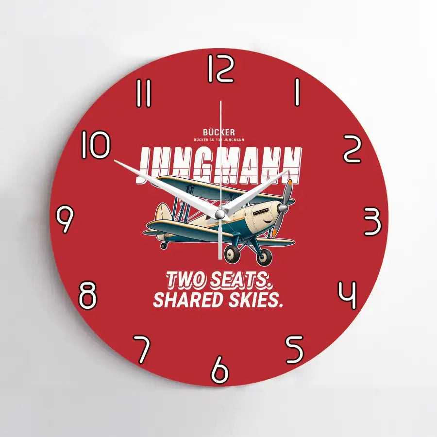 Bücker Bü 131 Jungmann - Cartoon - No Frame - Red