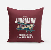 Thumbnail for Bücker Bü 131 Jungmann - Cartoon - Pillow - Dark Red
