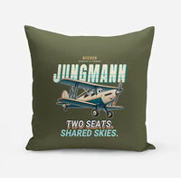 Thumbnail for Bücker Bü 131 Jungmann - Cartoon - Pillow - Green Army