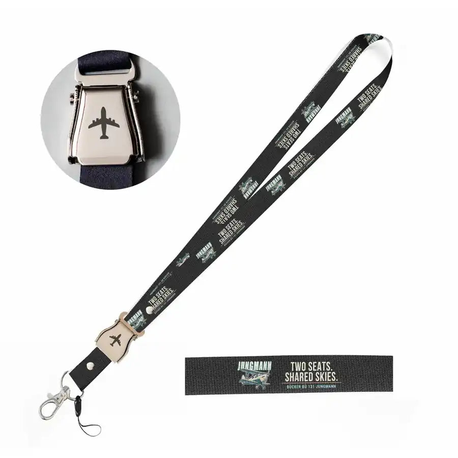 Bücker Bü 131 Jungmann Lanyard & ID Holders seat belt lanyard - Cartoon - Black