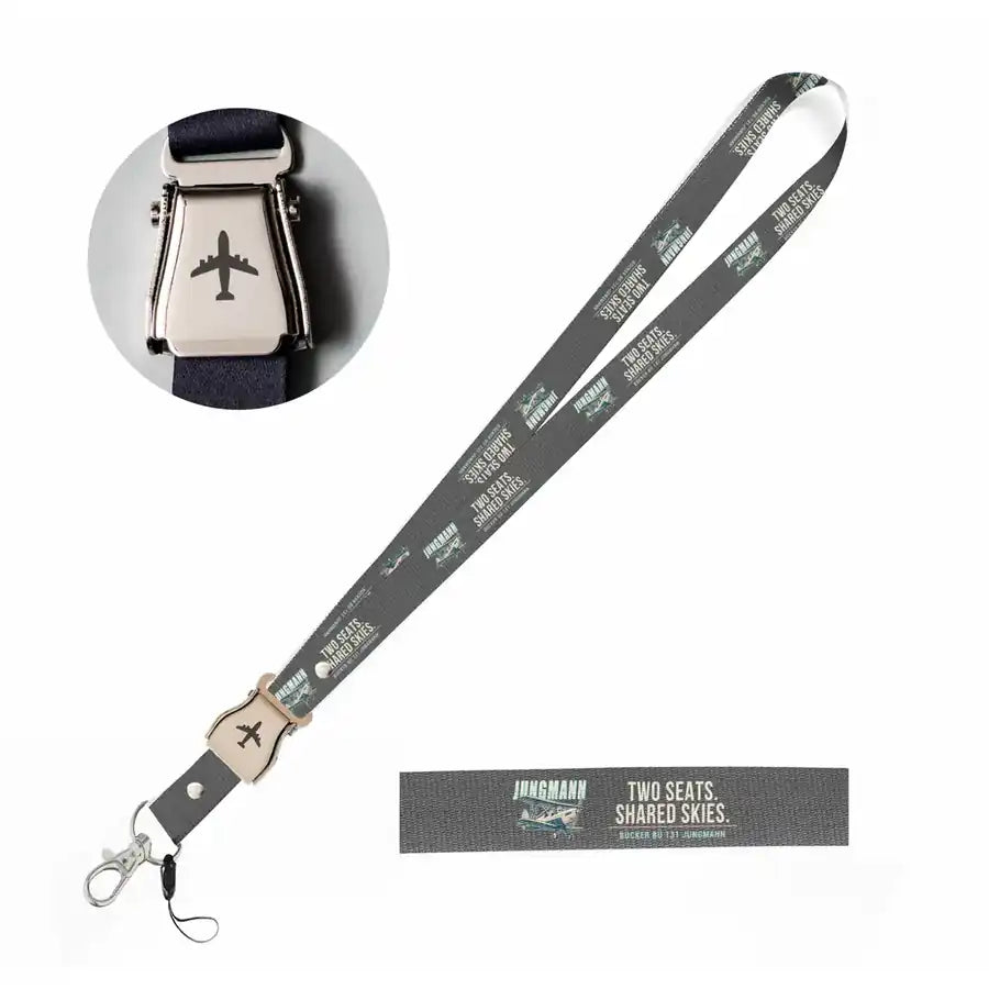 Bücker Bü 131 Jungmann Lanyard & ID Holders seat belt lanyard - Cartoon - Gray