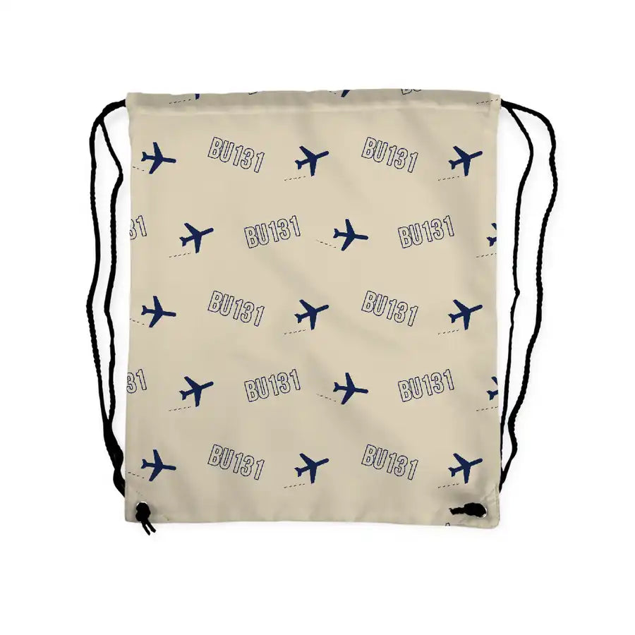 Bücker Bü 131 Jungmann - Drawstring Bag - 3D Pattern - Beige
