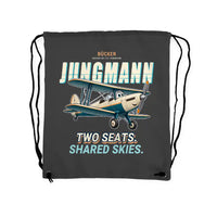 Thumbnail for Bücker Bü 131 Jungmann - Drawstring Bag - Cartoon - Gray