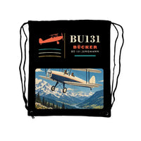 Thumbnail for Bücker Bü 131 Jungmann - Drawstring Bag - Classic - Black