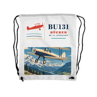 Thumbnail for Bücker Bü 131 Jungmann - Drawstring Bag - Classic - White