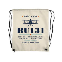 Thumbnail for Bücker Bü 131 Jungmann - Drawstring Bag - Heritage - Beige