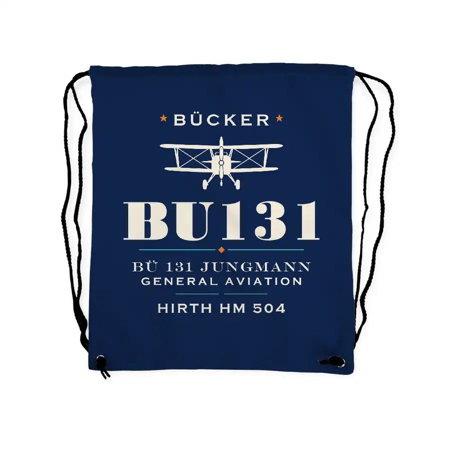 Bücker Bü 131 Jungmann - Drawstring Bag - Heritage - Dark Blue