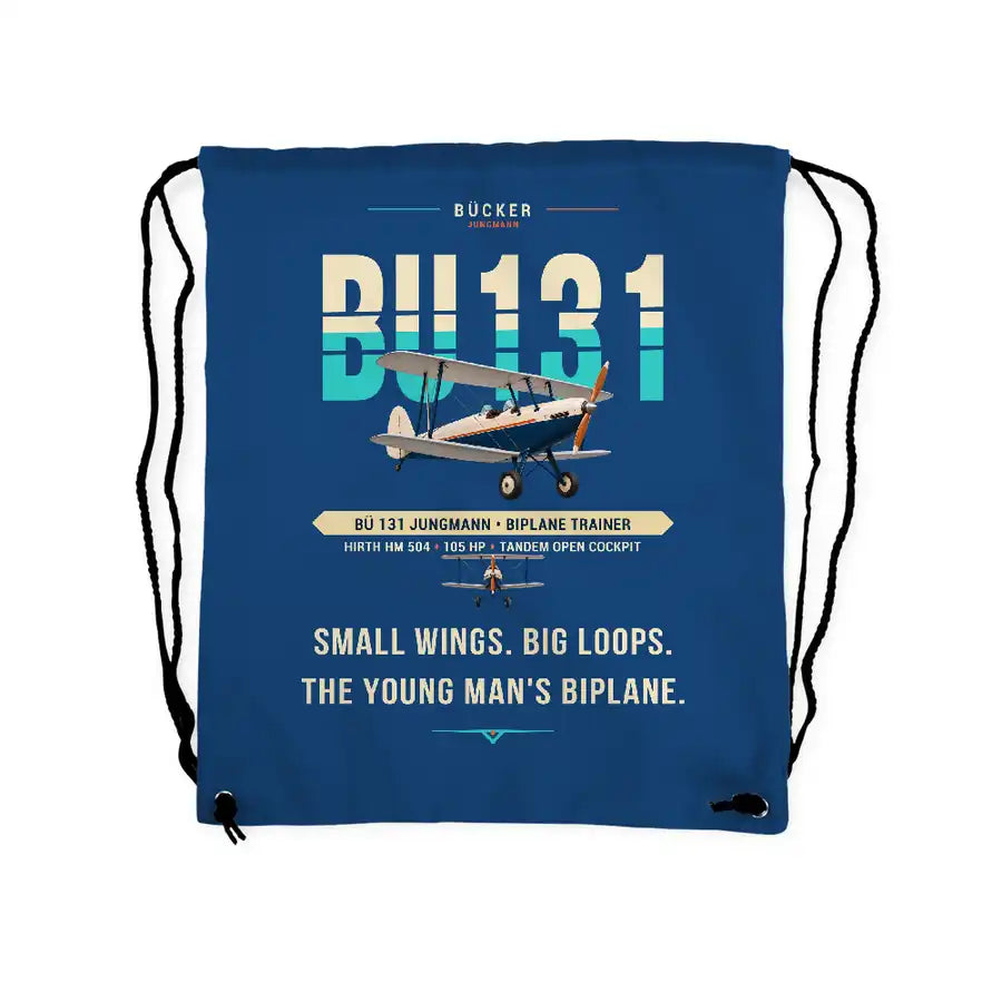 Bücker Bü 131 Jungmann - Drawstring Bag - Original - Blue